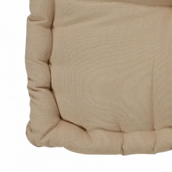 Подушка на кресло, набор 2 шт.. бежевая, COMPTOIR DE FAMILLE,  60х61х10 см., хлопок, 113270