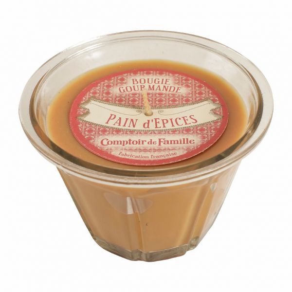 СВЕЧА, COMPTOIR DE FAMILLE,  CANDLE PAIN EPICES GOURMANDE BEIGE D12XH8 PARRAFIN, АРТИКУЛ 127370