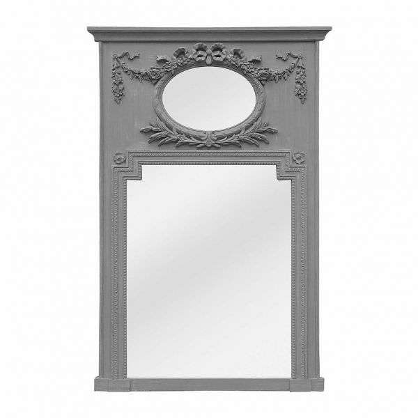 ЗЕРКАЛО, COMPTOIR DE FAMILLE,  MIRROR BASTIDE GREY 80XH120CM PAULOWNIA, АРТИКУЛ 132260