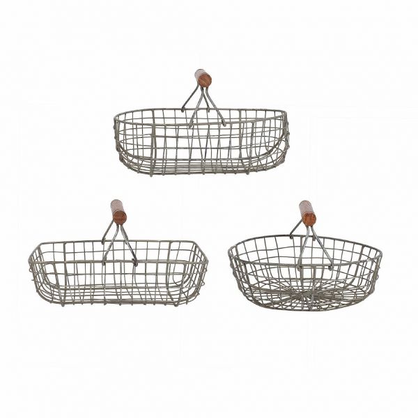 КОРЗИНА НАБОР 3 ШТ., COMPTOIR DE FAMILLE,  BASKET X3 CUISINE NAT 21X14XH12+20X13XH11+D19XH11, АРТИКУЛ 132530