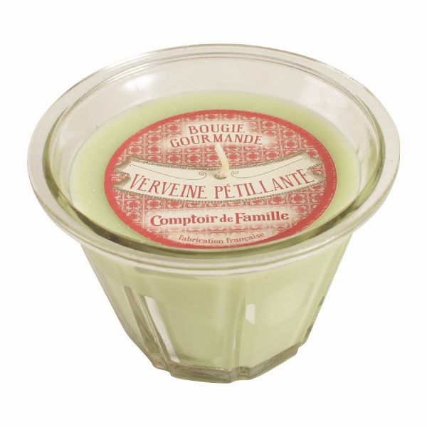 СВЕЧА, COMPTOIR DE FAMILLE,  CANDLE VERVEINE PETILLANTE GOURMANDE GREEN D12XH8, АРТИКУЛ 154032