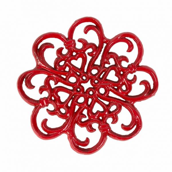 ПОДСТАВКА ПОД ГОРЯЧЕЕ, COMPTOIR DE FAMILLE,  TRIVET RHODONEA RED D21X2CM CAST IRON, АРТИКУЛ 200481