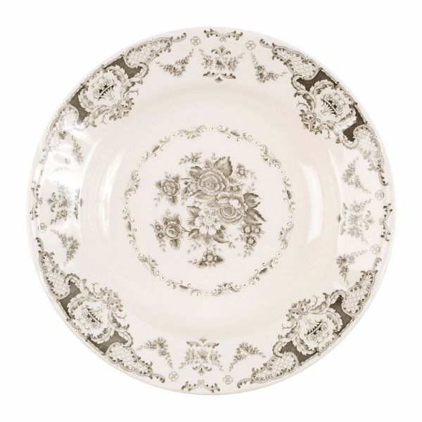 ТАРЕЛКА ДЛЯ СУПА Клотильда , COMPTOIR DE FAMILLE,  SOUP PLATE CLOTHILDE GREY D23CM EARTHENWARE, АРТИКУЛ 200489