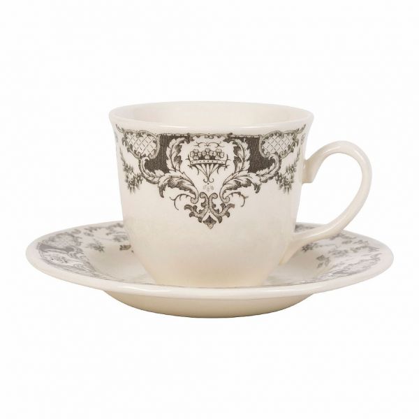 ЧАЙНАЯ ПАРА Клотильда , COMPTOIR DE FAMILLE,  CLOTHILDE 200 мл., Каменная керамика, АРТИКУЛ 200493