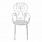 СТУЛ МЕТАЛЛИЧЕСКИЙ ЗАВИТОК, БЕЛЫЙ, COMPTOIR DE FAMILLE,  CHAIR VOLUTES IVORY 50.5X47XH91.5CM IRON, АРТИКУЛ 200517