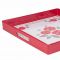ПОДНОС, COMPTOIR DE FAMILLE,  TRAY BOUQUET FLORAL RED 32.5X32.5X4 POLYPROPYLENE, АРТИКУЛ 200604