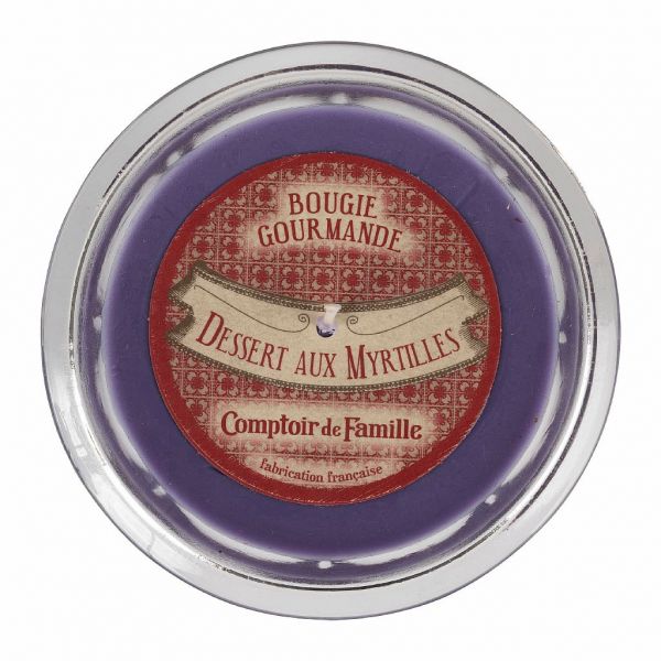 СВЕЧА, COMPTOIR DE FAMILLE,  CANDLE BLUEBERRY GOURMAND D12X8 PARAFFIN WAX+GLASS, АРТИКУЛ 200666