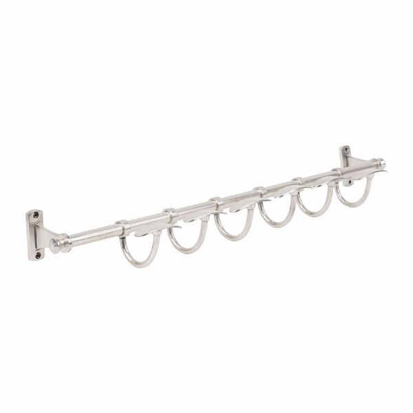 ВЕШАЛКАДЛЯ ПОЛОТЕНЕЦ, COMPTOIR DE FAMILLE,  TOWEL RACK 6H GRAND BAIN GREY 66X8X13.5 STAINLESS, АРТИКУЛ 200700