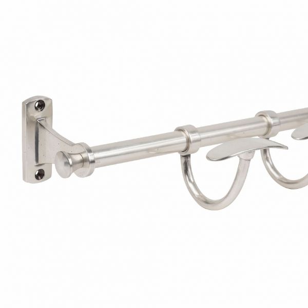 ВЕШАЛКАДЛЯ ПОЛОТЕНЕЦ, COMPTOIR DE FAMILLE,  TOWEL RACK 6H GRAND BAIN GREY 66X8X13.5 STAINLESS, АРТИКУЛ 200700