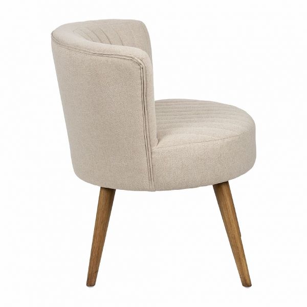 КРЕСЛО, COMPTOIR DE FAMILLE,  ARMCHAIR DEMEURE GREY 58X57XH65CM POLYESTER+WOOD, АРТИКУЛ 200907