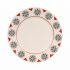 ДЕСЕРТНАЯ ТАРЕЛКА Розетт, COMPTOIR DE FAMILLE,  DESSERT PLATE ROSETTE GREY+RED D22.5CM EARTHENWARE, АРТИКУЛ 200910