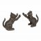 ПОДСТАВКА ДЛЯ КНИГ, COMPTOIR DE FAMILLE,  BOOKENDS L+R CAT CAMPAGNE BROWN 12XH12 CAST IRON, АРТИКУЛ 200926