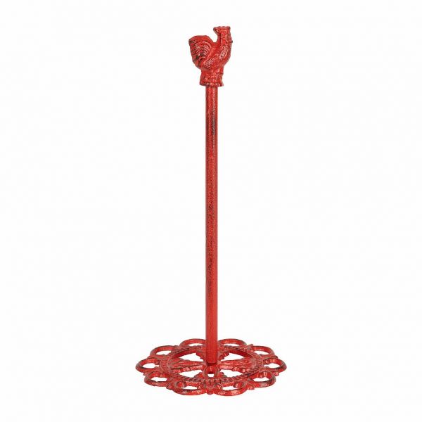 ДЕРЖАТЕЛЬ ДЛЯ БУМАЖНЫХ ПОЛОТЕНЕЦ, COMPTOIR DE FAMILLE,  PAPER TOWEL DISPENSER CAMPAGN RED D15H35 CAST IRON, АРТИКУЛ 200941