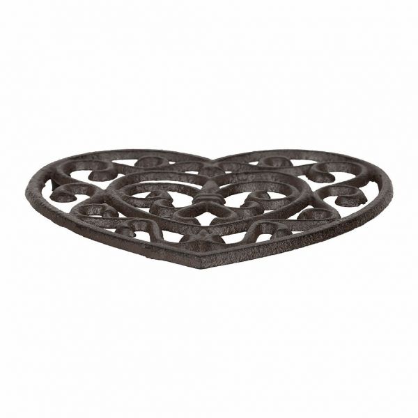 ПОДСТАВКА ПОД ГОРЯЧЕЕ, COMPTOIR DE FAMILLE,  HEART TRIVET RHODONEA BROWN 19X18CM CAST IRON, АРТИКУЛ 200942