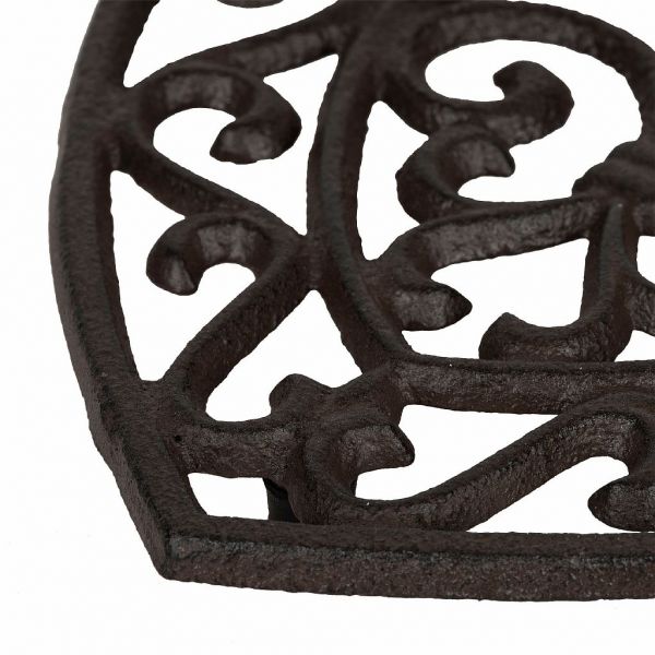 ПОДСТАВКА ПОД ГОРЯЧЕЕ, COMPTOIR DE FAMILLE,  HEART TRIVET RHODONEA BROWN 19X18CM CAST IRON, АРТИКУЛ 200942