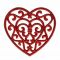 ПОДСТАВКА ПОД ГОРЯЧЕЕ, COMPTOIR DE FAMILLE,  HEART TRIVET RHODONEA RED 19X18CM CAST IRON, АРТИКУЛ 200943