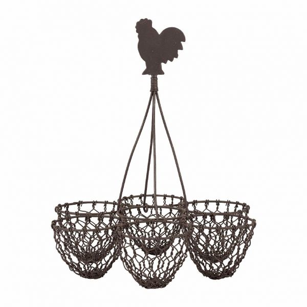 ПОДСТАВКА ДЛЯ ЯИЦ ПЕТУШОК, COMPTOIR DE FAMILLE,  EGG HOLDER CAR-CIMENT NATURAL D18XH20CM IRON, АРТИКУЛ 201120