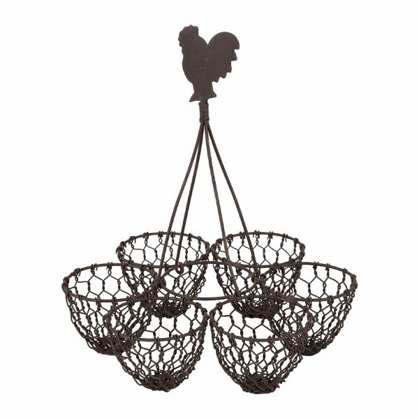 ПОДСТАВКА ДЛЯ ЯИЦ ПЕТУШОК, COMPTOIR DE FAMILLE,  EGG HOLDER CAR-CIMENT NATURAL D18XH20CM IRON, АРТИКУЛ 201120