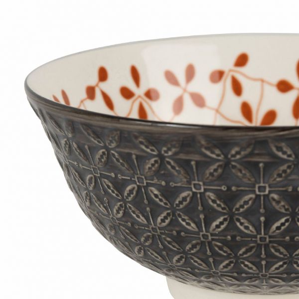 НАБОР ПИАЛ 2 ШТ., COMPTOIR DE FAMILLE,  BOWL X2 CAR-CMENT GREY+ORANGE 65CL-D15H7 PORCELAIN, АРТИКУЛ 201136