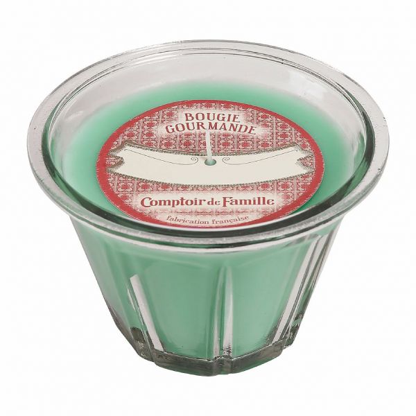 СВЕЧА, COMPTOIR DE FAMILLE,  GOURMET CANDLE FIG TREE GREEN 220G PARAFFIN+GLASS, АРТИКУЛ 201174