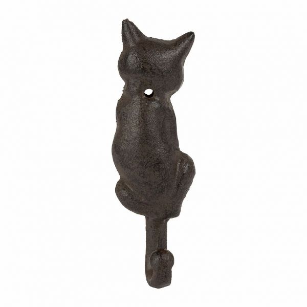 КРЮЧОК, COMPTOIR DE FAMILLE,  HOOK CAT CAMPAGNE BROWN 5X17X3CM CAST IRON, АРТИКУЛ 201189