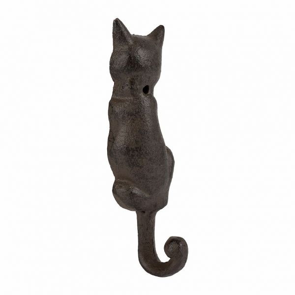 КРЮЧОК, COMPTOIR DE FAMILLE,  HOOK CAT CAMPAGNE BROWN 5X17X3CM CAST IRON, АРТИКУЛ 201189