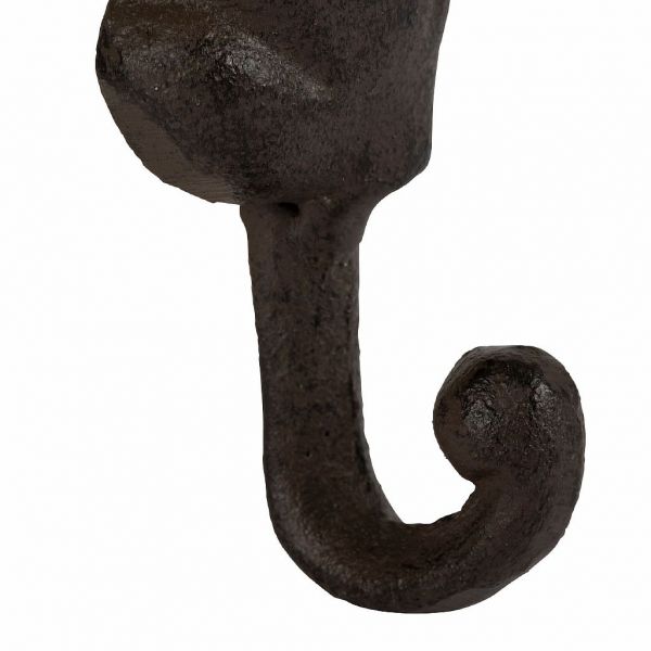 КРЮЧОК, COMPTOIR DE FAMILLE,  HOOK CAT CAMPAGNE BROWN 5X17X3CM CAST IRON, АРТИКУЛ 201189