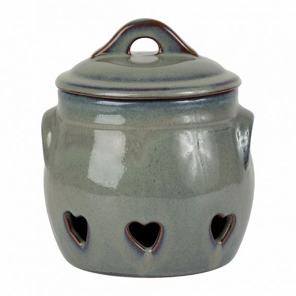 БАНКА С КРЫШКОЙ, COMPTOIR DE FAMILLE,  POT W/LID SUZANNE BLUE+GREEN D19XH21CM STONEWARE, АРТИКУЛ 201228