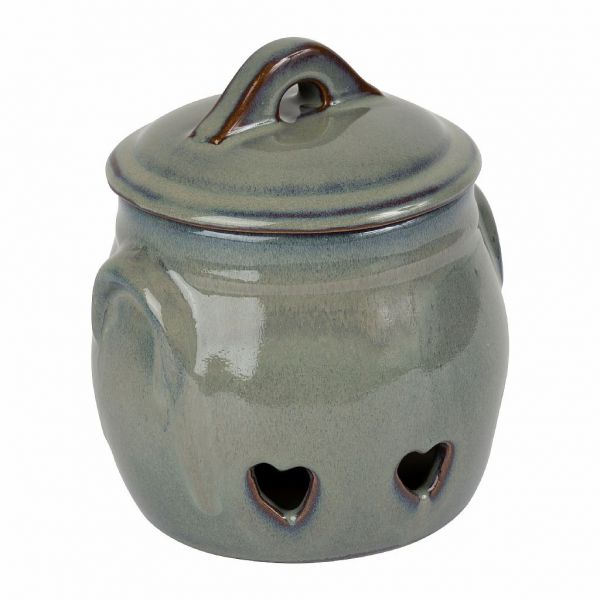 БАНКА С КРЫШКОЙ, COMPTOIR DE FAMILLE,  POT W/LID SUZANNE BLUE+GREEN D19XH21CM STONEWARE, АРТИКУЛ 201228