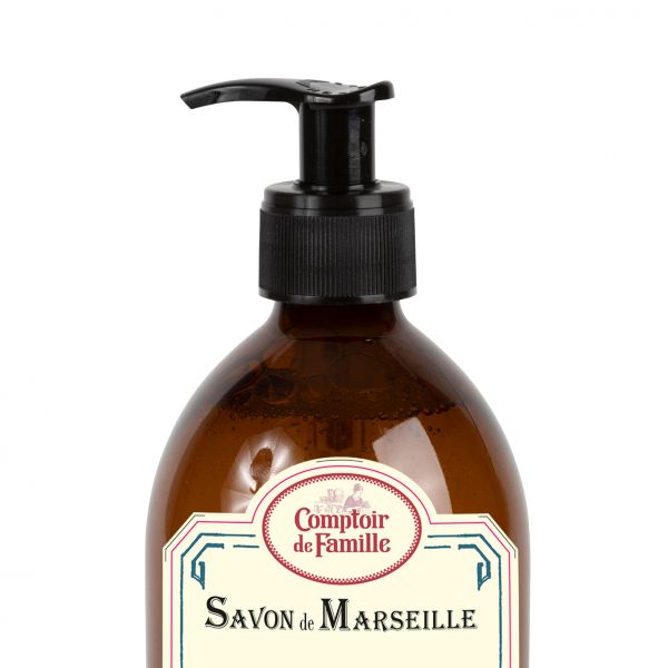 МАРСЕЛЬСКОЕ ЖИДКОЕ МЫЛО "АПЕЛЬСИН И МЕД" SAVON LIQUIDE ORANG-MIEL 500ML, Comptoir De Famille, Артикул 201254