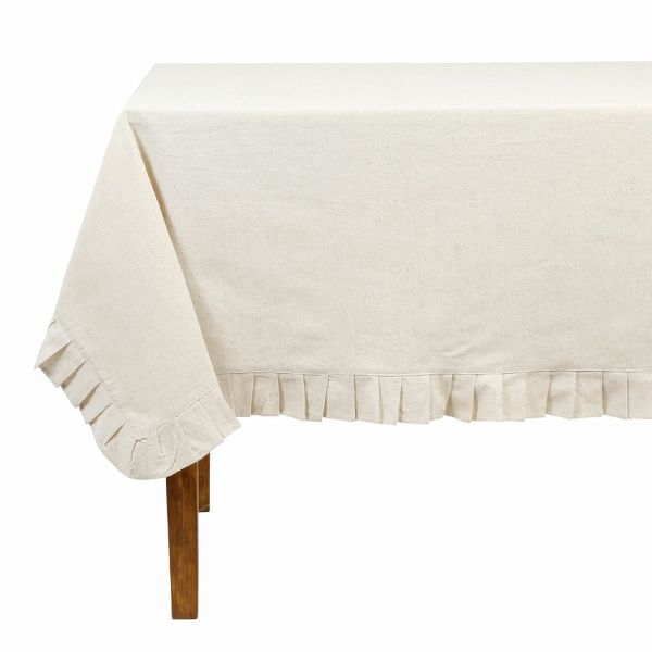 Скатерть с оборками, лен, 250х160 см., Comptoir de Famille