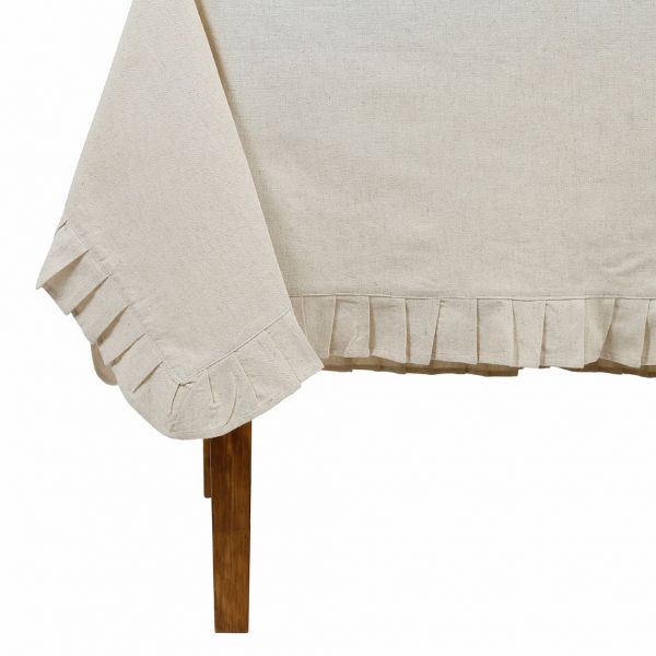 Скатерть с оборками, лен, 250х160 см., Comptoir de Famille
