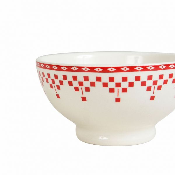 ПИАЛА "Красные шашечки", COMPTOIR DE FAMILLE,  BOWL DAMIER RED 13CL EARTHENWARE, АРТИКУЛ 2042