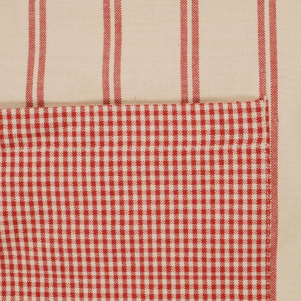 ФАРТУК, COMPTOIR DE FAMILLE,  APRON CAMPAGNE RED 68X88CM COTTON, АРТИКУЛ 243