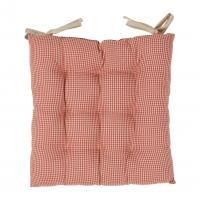 ПОДУШКА ДЛЯ КРЕСЛА, COMPTOIR DE FAMILLE,  SQARE CHAIR PAD CAMPAGNE RED 40X40CM COTTON, АРТИКУЛ 3107
