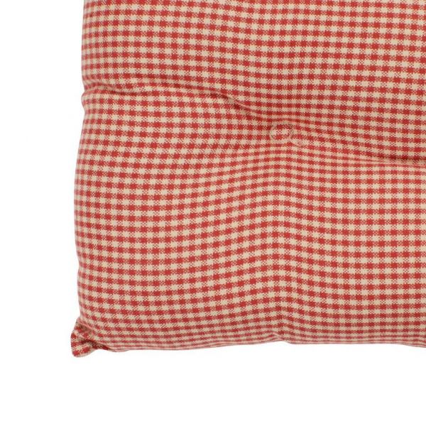 ПОДУШКА ДЛЯ КРЕСЛА, COMPTOIR DE FAMILLE,  SQARE CHAIR PAD CAMPAGNE RED 40X40CM COTTON, АРТИКУЛ 3107