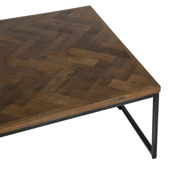 Кофейный столик, COFFEE TABLE CIRCELLE NT+BLACK 90X90XH40 WOOD+IRON ,Cote Table ,Арт,: 35992