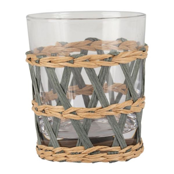 СТАКАН, COTE TABLE, TUMBLER LACIS GREY 25CL-D8XH9.5CM GLASS+PAPER, лето лимонад АРТИКУЛ 36463