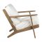 Кресло  LAURELI WHITE 71X90H73-H45 OAK WOOD+COTON, Арт,: 36631