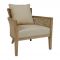 Кресло, ARMCHAIR LAKSOA SAND 70X78XH74CM OAK+RATTAN+100% хлопок ,Cote Table ,Арт,: 37064
