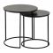 Столик приставной, набор 2 шт,, NEST OF 2 TABLES  FELIA BLCK D49H53+D41H46 ALU+IRON ,Cote Table ,Арт,: 37336