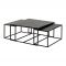 Кофейный столик, COFFEE TABLE X3 FELIA BLACK 82XH42+74XH38 ALU+IRON ,Cote Table ,Арт,: 37337