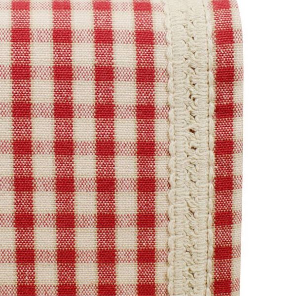 ДОРОЖКА, COMPTOIR DE FAMILLE,  TABLE RUNNER MAMI CARREAU RED 45X150CM COTTON, АРТИКУЛ 3956