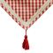 ДОРОЖКА, COMPTOIR DE FAMILLE,  TABLE RUNNER MAMI CARREAU RED 45X150CM COTTON, АРТИКУЛ 3956