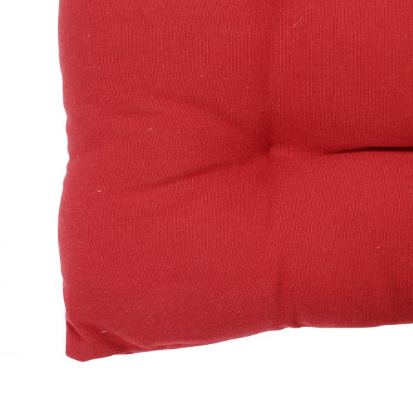 ПОДУШКА ДЛЯ КРЕСЛА, COMPTOIR DE FAMILLE,  SQARE CHAIR PAD MAMI CARREAU RED 40X40CM COTTON, АРТИКУЛ 3965