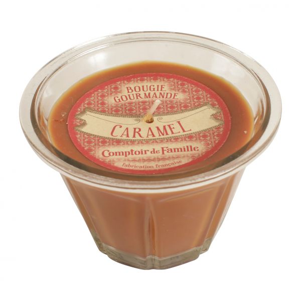 СВЕЧА, COMPTOIR DE FAMILLE,  CANDLE CARAMEL GOURMANDE BEIGE D12XH8 PARRAFFIN, АРТИКУЛ 4453