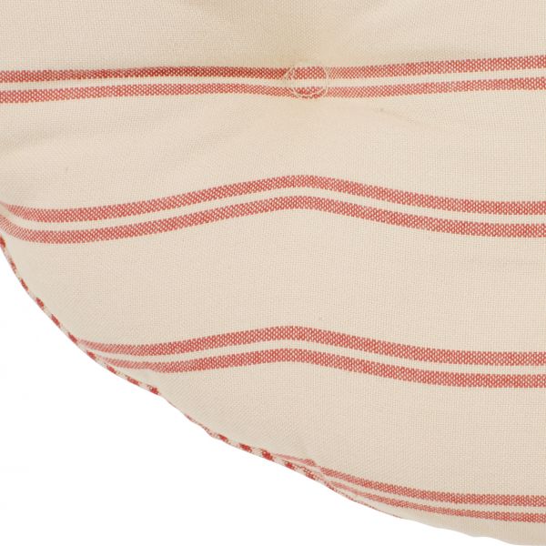 ПОДУШКА ДЛЯ КРЕСЛА, COMPTOIR DE FAMILLE,  ROUND CHAIR PAD CAMPAGNE RED D40CM COTTON, АРТИКУЛ 4883