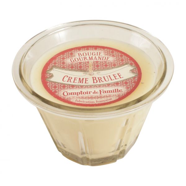 СВЕЧА, COMPTOIR DE FAMILLE,  CANDLE CREME BRULEE GOURMANDE CREAM D12XH8 PARRAFI, АРТИКУЛ 5314