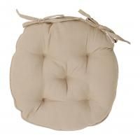 ПОДУШКА ДЛЯ КРЕСЛА, COMPTOIR DE FAMILLE,  ROUND CHAIR PAD CHAMBRAY BEIGE D40CM COTTON, АРТИКУЛ 5451