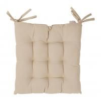 ПОДУШКА ДЛЯ КРЕСЛА, COMPTOIR DE FAMILLE,  SQARE CHAIR PAD CHAMBRAY BEIGE 40X40CM COTTON, АРТИКУЛ 5452
